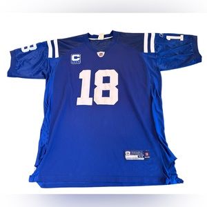 Reebok Men’s Indianapolis Colts Peyton‎ Manning 18 Captain Jersey Sz 54